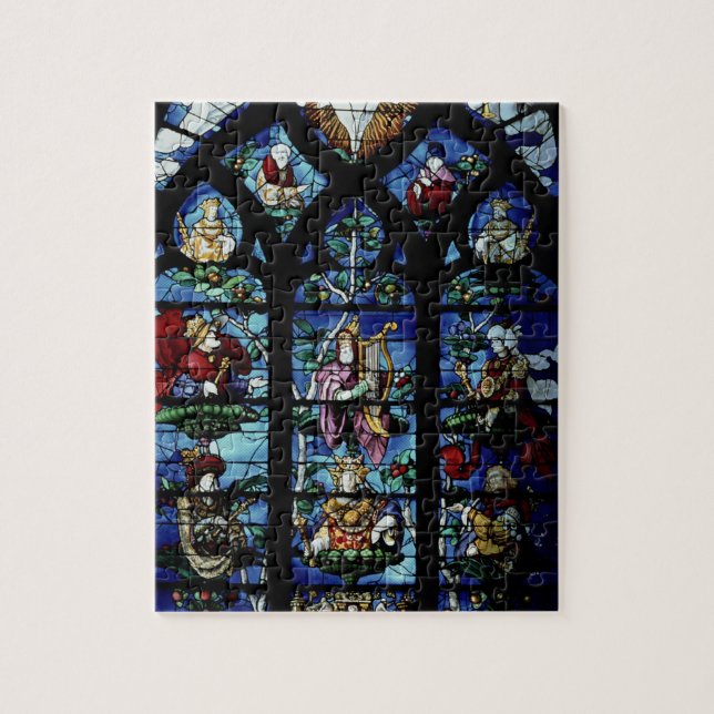 Madonna und Kind mit Engeln und Porträts reflec Puzzle (Vertikal)