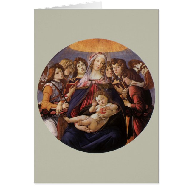 Madonna und Kind mit Engeln von Sandro Botticelli (Vorne)