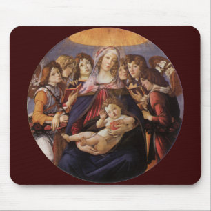 Madonna und Kind mit Engeln von Sandro Botticelli Mousepad