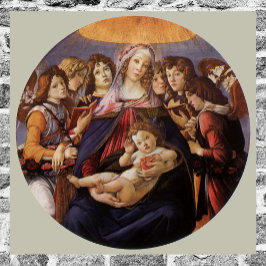 Madonna und Kind mit Engeln von Sandro Botticelli Poster