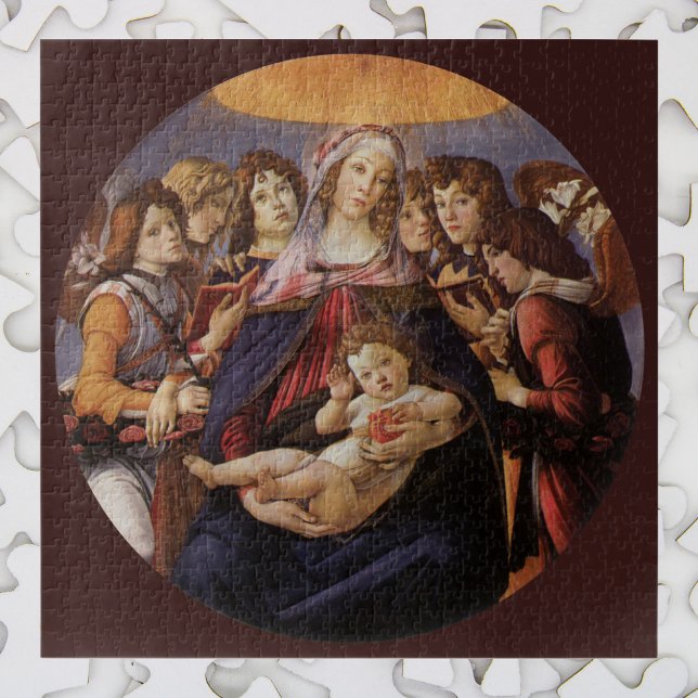 Madonna und Kind mit Engeln von Sandro Botticelli Puzzle (Von Creator hochgeladen)