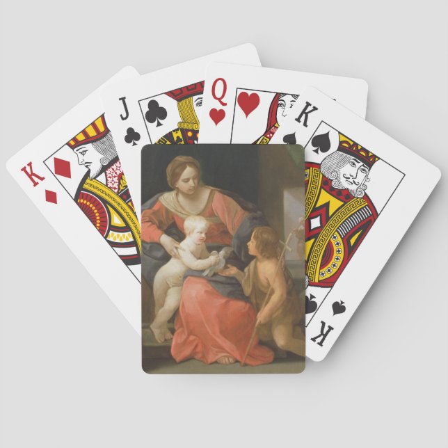 Madonna und Kind mit Heiligem Johannes vom Taufe Spielkarten (Rückseite)