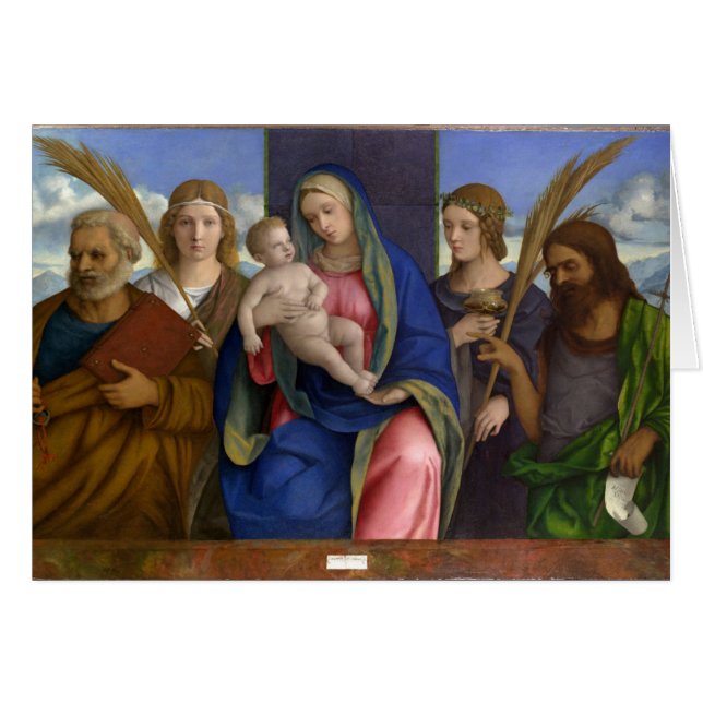 Madonna und Kind mit Heiligen (Vorderseite (Horizontal))
