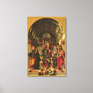 Madonna und Kind mit Heiligen, 1499 Leinwanddruck