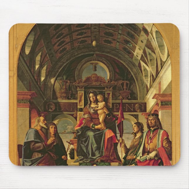 Madonna und Kind mit Heiligen, 1499 Mousepad (Vorne)