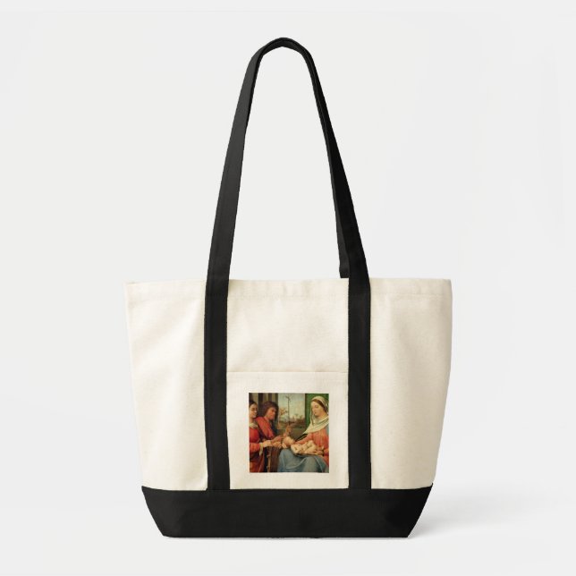 Madonna und Kind mit Heiligen 2 Tragetasche (Vorne)