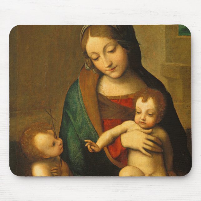 Madonna und Kind mit Heiligen Mousepad (Vorne)