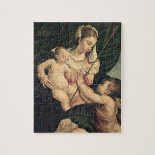 Madonna und Kind mit Johannes, c.1570 (Öl an Puzzle