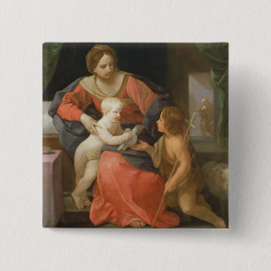 Madonna und Kind mit Johannes der Baptist Button
