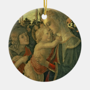 Madonna und Kind mit Johannes der Baptist (Öl O Keramik Ornament