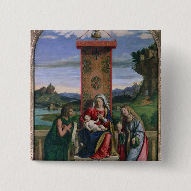 Madonna und Kind mit Johannes der Baptist und MA Button (Vorderseite)