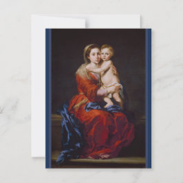 Madonna und Kind mit Rosary ... Postkarte
