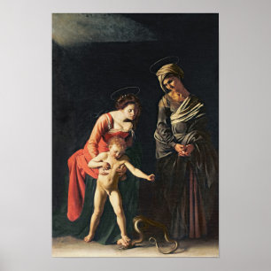 Madonna und Kind mit Schlange, 1605 Poster