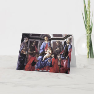 Madonna und Kind mit sechs Heiligen - Botticelli Karte