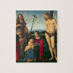 Madonna und Kind mit SS. Johannes der Täufer und Puzzle
