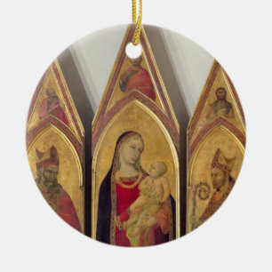 Madonna und Kind mit SS. Nicholas und Proculus, Keramik Ornament