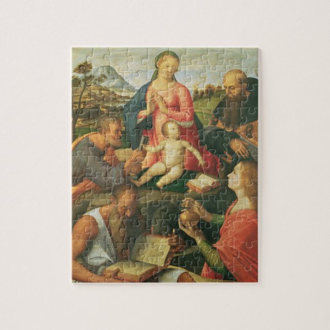 Madonna und Kind mit SS. Peter, Jerome und Mary Puzzle (Vertikal)