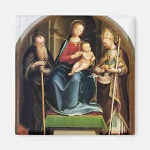 Madonna und Kind mit St- Anthonyabt und St. N Magnet