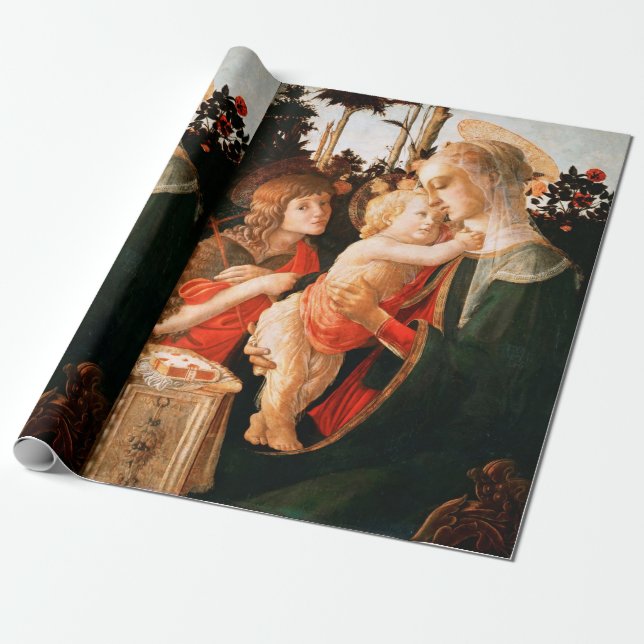 Madonna und Kind mit St. John the Baptist Geschenkpapier (Ungerollt)
