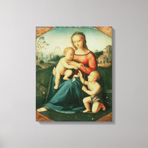 Madonna und Kind mit St. John the Baptist Leinwanddruck