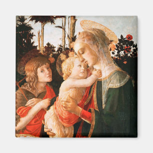 Madonna und Kind mit St. John the Baptist Magnet