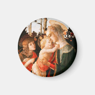 Madonna und Kind mit St. John the Baptist Magnet