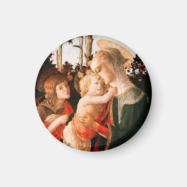 Madonna und Kind mit St. John the Baptist Magnet (Vorne)