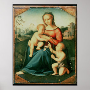 Madonna und Kind mit St. John the Baptist Poster