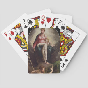 Madonna und Kind mit St. John und St. Jerome, 15 Spielkarten