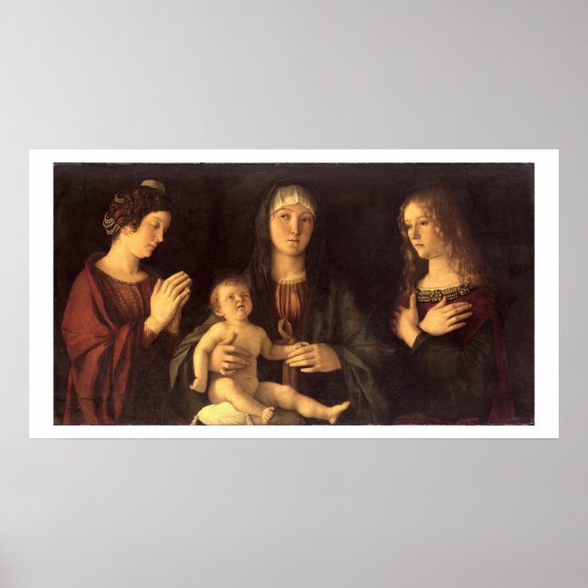 Madonna und Kind mit St. Mary Magdalene und St. Poster (Vorne)