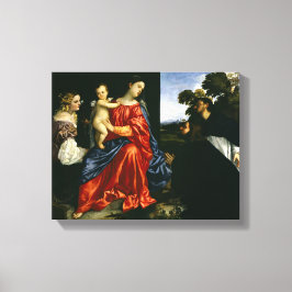 Madonna und Kind mit Sts Catherine und Dominic Leinwanddruck