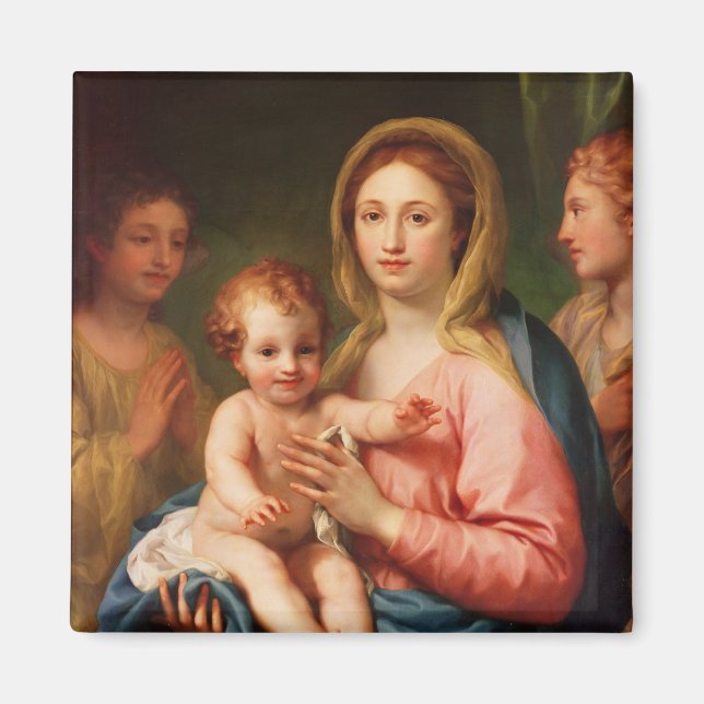 Madonna und Kind mit zwei Engeln, 1770-73 Magnet (Vorne)