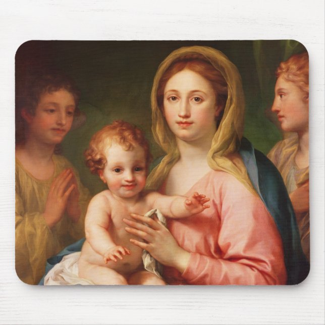 Madonna und Kind mit zwei Engeln, 1770-73 Mousepad (Vorne)