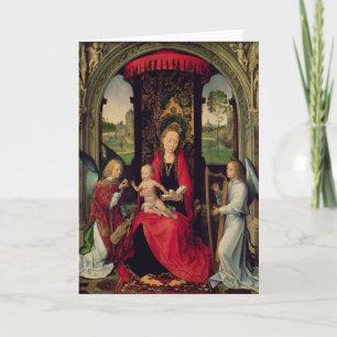 Madonna und Kind mit zwei Engeln Karte