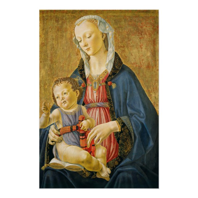 Madonna und Kind mit zwei Spendern, 1525-1530 Poster (Vorderseite)