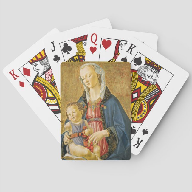 Madonna und Kind mit zwei Spendern, 1525-1530 Spielkarten (Rückseite)