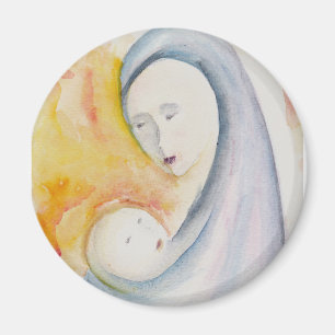 Madonna und Kind Moderne Weihnachtsgeschichte Wass Magnet