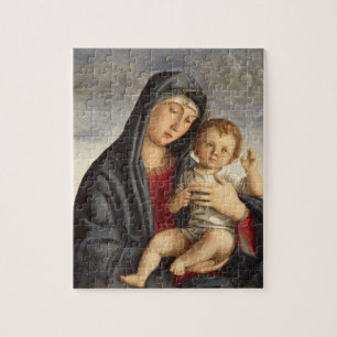 Madonna und Kind (Öl auf Platte) 2 Puzzle