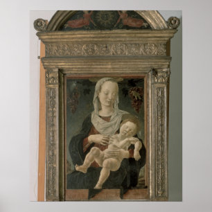 Madonna und Kind (Öl auf Platte) Poster