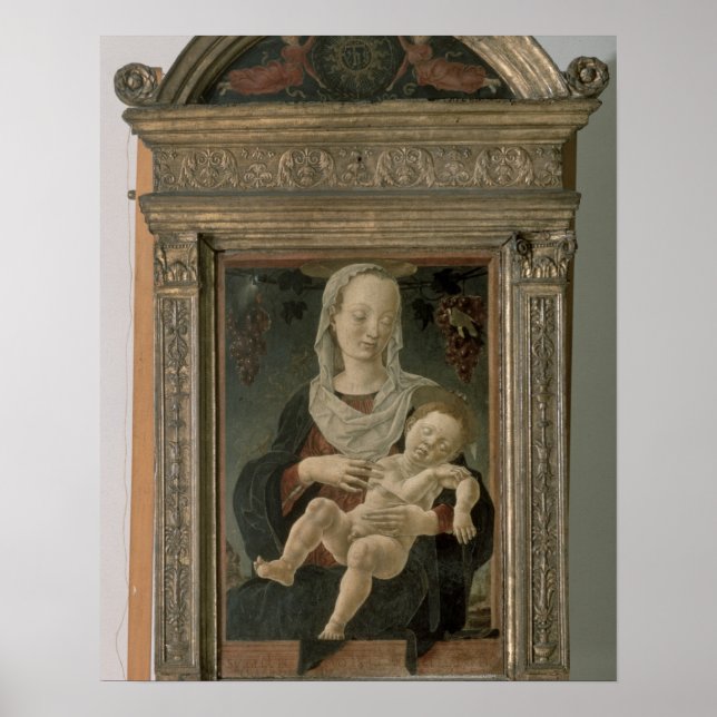 Madonna und Kind (Öl auf Tafel) Poster (Vorne)
