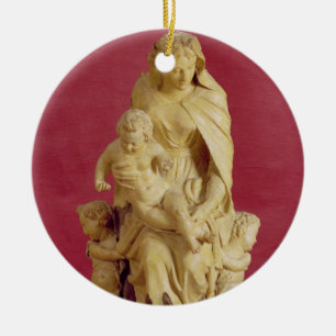 Madonna und Kind (Papiermache) Keramikornament