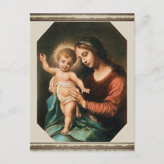 Madonna und Kind Postkarte (Vorderseite)