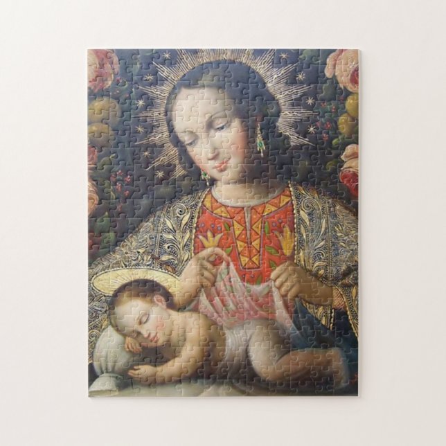 Madonna und Kind Puzzle (Vertikal)