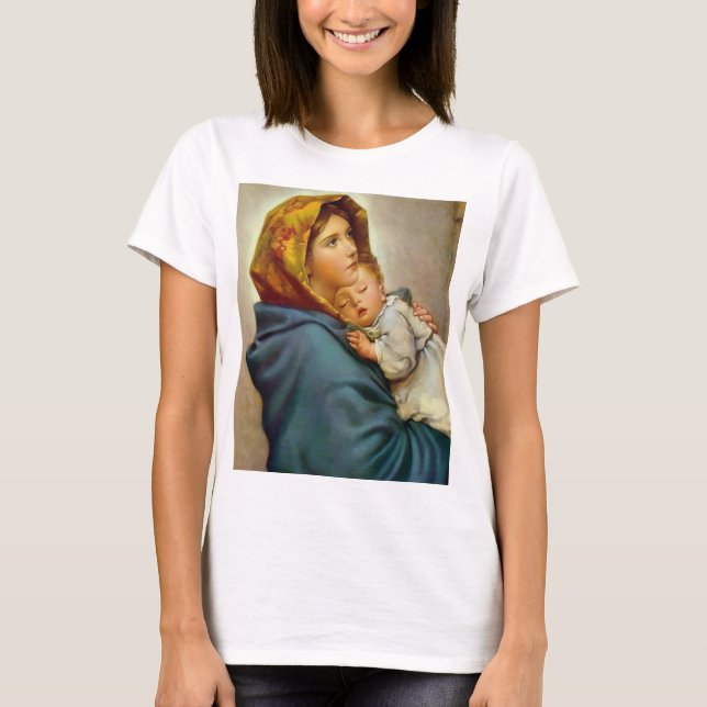Madonna und Kind Roberto Ferruzzi T-Shirt (Vorderseite)
