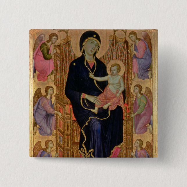 Madonna und Kind (Rucellai Madonna) 1285 (Tempera Button (Vorderseite)