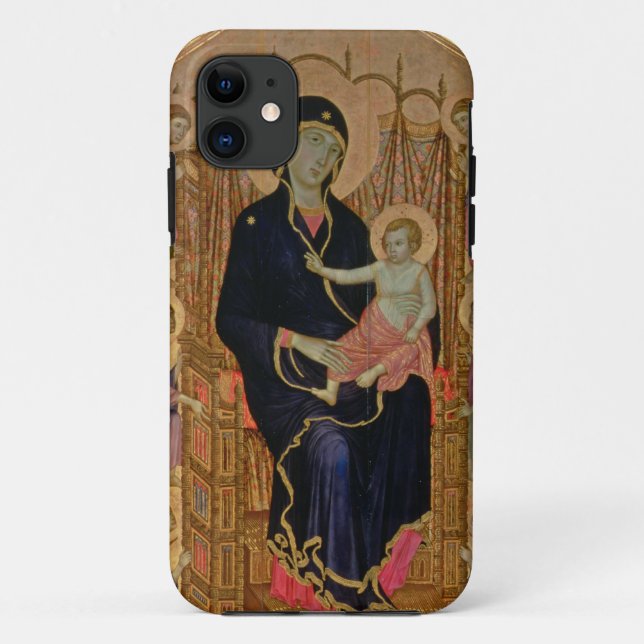 Madonna und Kind (Rucellai Madonna) 1285 (Tempera Case-Mate iPhone Hülle (Rückseite)