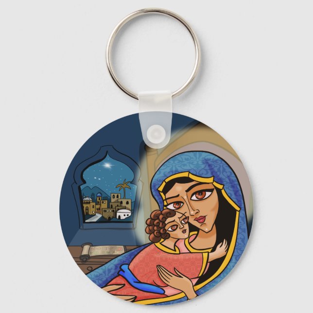 Madonna und Kind Schlüsselanhänger (Vorderseite)