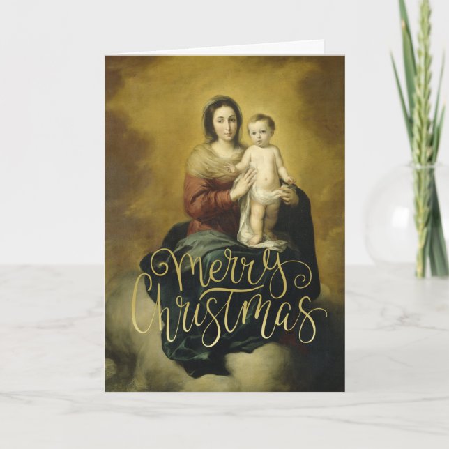 Madonna und Kind, schöne Kunst - Weihnachten (Vorderseite)