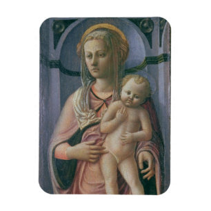 Madonna und Kind (Temppera auf Tafel) Magnet