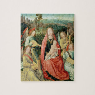 Madonna und Kind umgeben durch Engel Puzzle